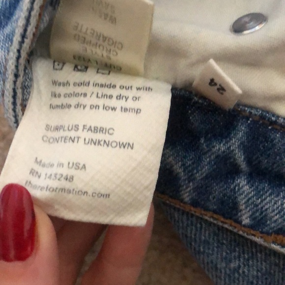 Reformation Cropped Cigarette Jeans - Picture 5 of 8